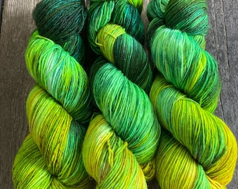 Hand dyed yarn, sock yarn 100g skein