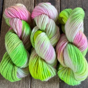 Hand-dyed wool, chunky thick wool 100g skein