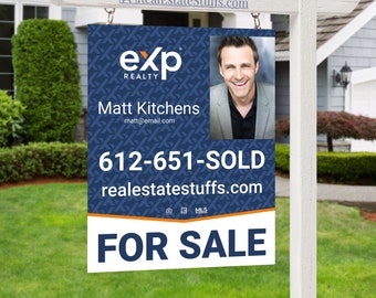 PRINTED eXp Real Estate Agent For Sale Sign