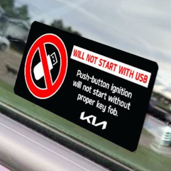 Kia Theft Sticker Etsy
