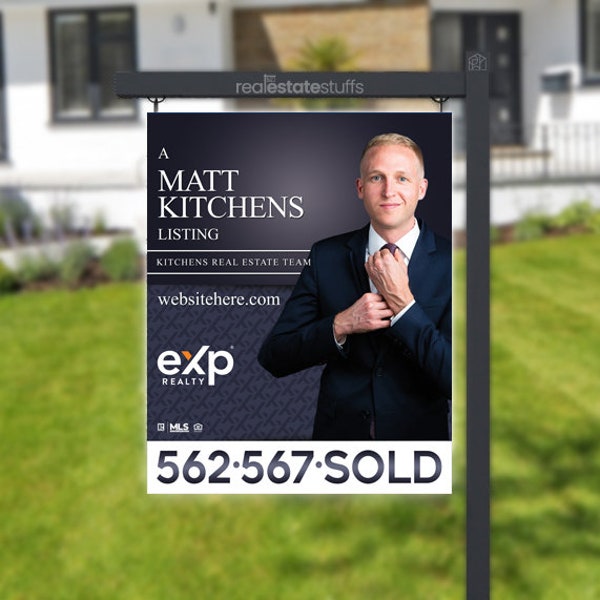 PRINTED eXp Real Estate Agent For Sale Sign