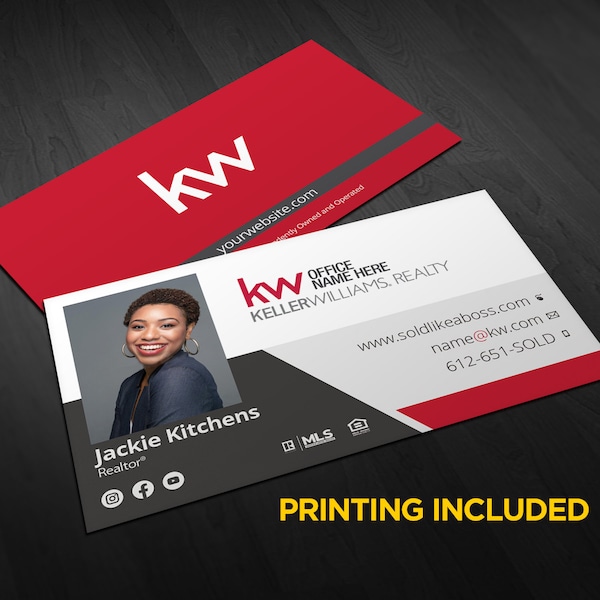 Keller Williams Business Cards Etsy