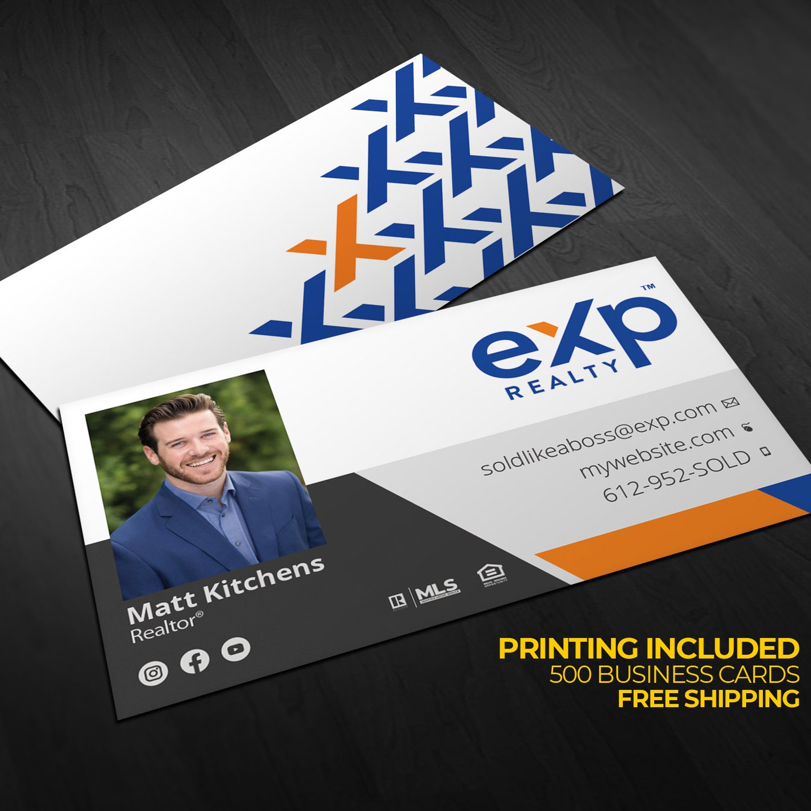 NEW LOGO Exp Realtor Real Estate Agent Business Cards Etsy