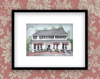 Katz Hardware Print, Reproduction Print, Watercolor Print, Country Store Print, Wall Art, Homeowner Gift, Housewarming Gift