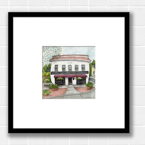 Daybreak Coffee Roasters, Reproduction Print, Watercolor Print, Wall Art, Coffee Lover Gift