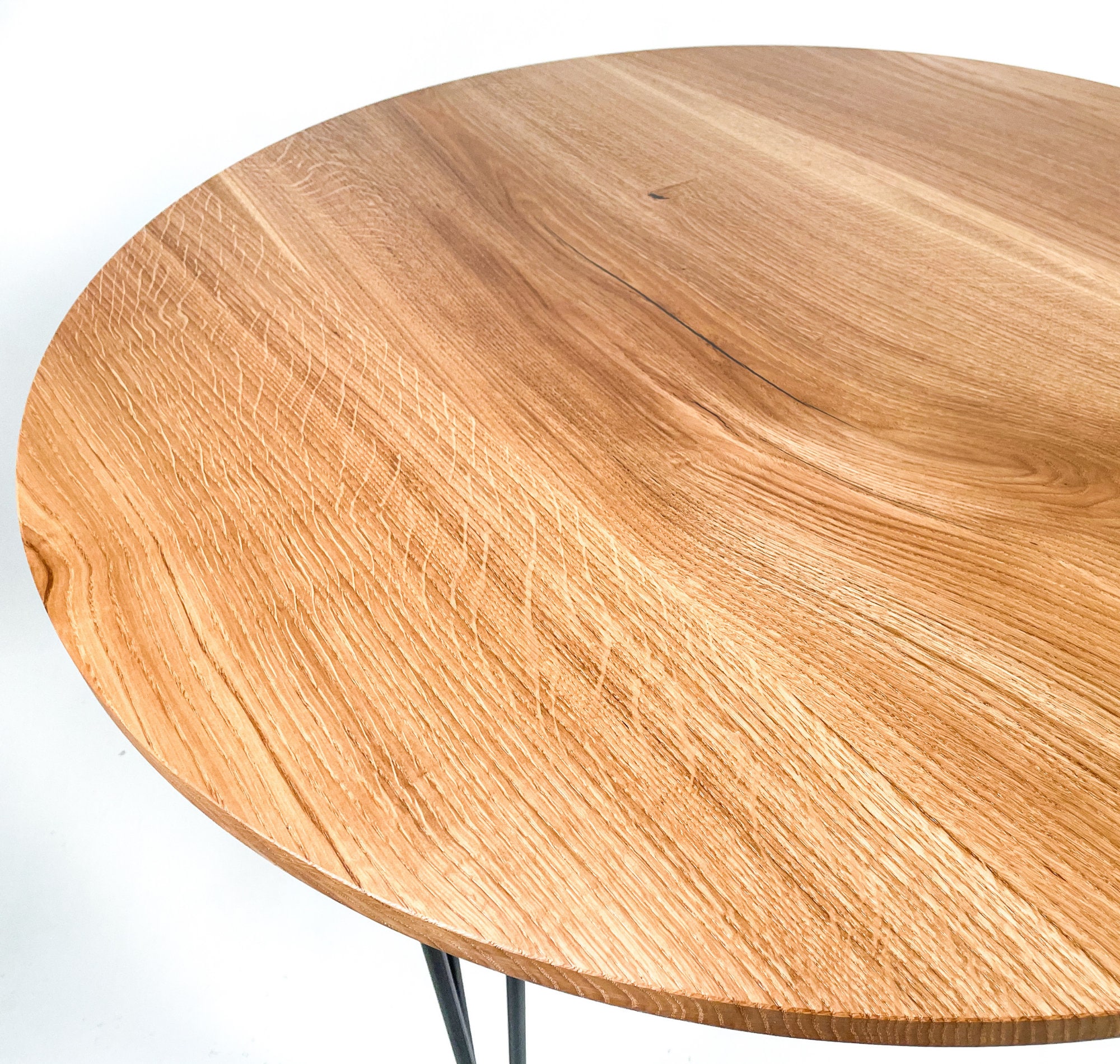 Round Oak Wood Table Top Real Wood Round Table Top Etsy