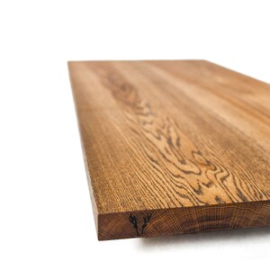 Plateau de table en bois de chêne Plateau de bureau en bois Bois massif naturel exclusif Fait à la main Rustique Disponible en 10 couleurs différentes, différentes tailles image 6