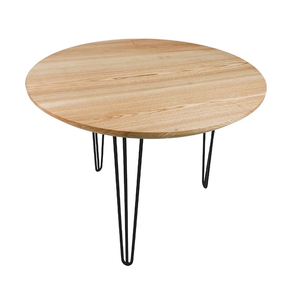 Table de repas ronde design couleur chêne sauvage