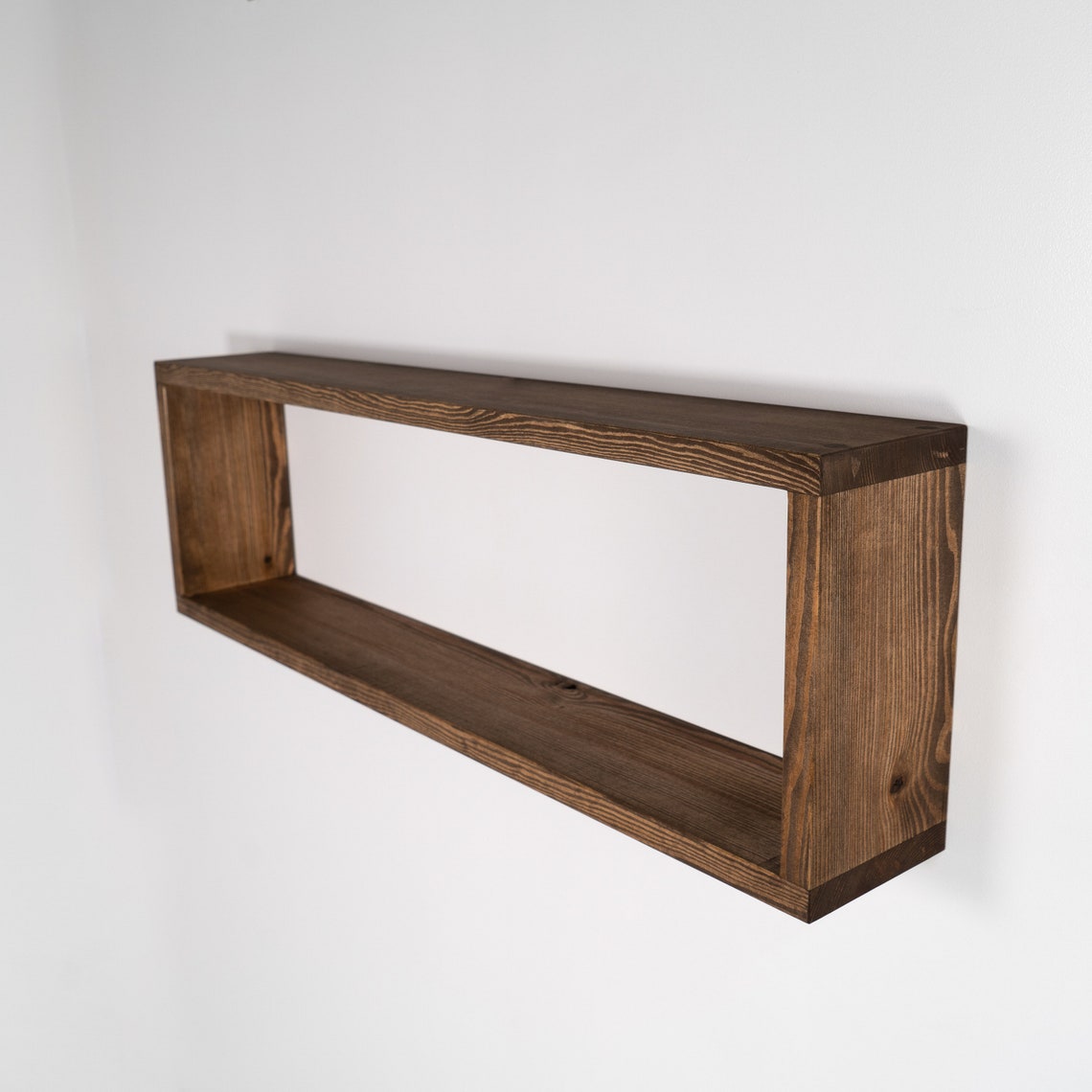 Box Shelf Floating Shelves Wall Shelves Rustic Minimal Etsy