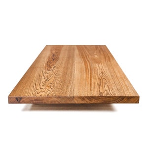 Plateau de table en bois de chêne Plateau de bureau en bois Bois massif naturel exclusif Fait à la main Rustique Disponible en 10 couleurs différentes, différentes tailles image 1