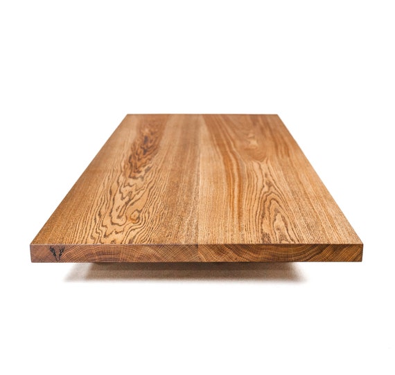 Plateau de table en bois de chêne Plateau de bureau en bois Bois massif  naturel exclusif Fait à la main Rustique Disponible en 10 couleurs  différentes, différentes tailles -  France