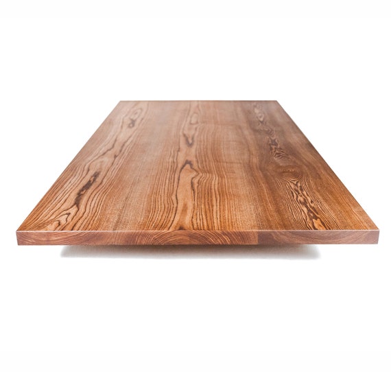 Plateau de table en bois de chêne Plateau de bureau en bois Bois massif  naturel exclusif Fait à la main Rustique Disponible en 10 couleurs  différentes, différentes tailles -  France