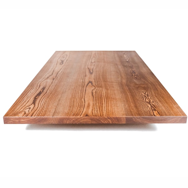 Massivholz Tischplatte | Schreibtischplatte aus Holz | Exklusives Eschenholz natur, Geölt | Sauberer Schnitt | Erhältlich in verschiedenen verschiedenen Größen, Farben