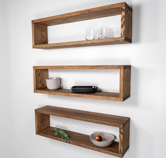 Floating Box Shelf Sheving Wall Shelves Rustic Minimal Ireland - Wall Shelving Units Ireland Floating Box Shelf Sheving Wall Shelves Rustic Minimal Ireland - Wall Shelving Units Ireland