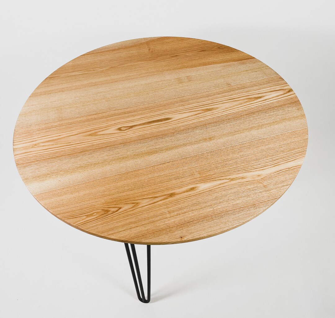 Round Ash Wood Table Top Real Wood Round Table Top Kitchen Table Top