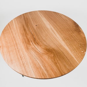 Round Oak wood table top | Real wood | Round table top | Kitchen table top | Natural wood | Handmade |  Available in 10 different colours