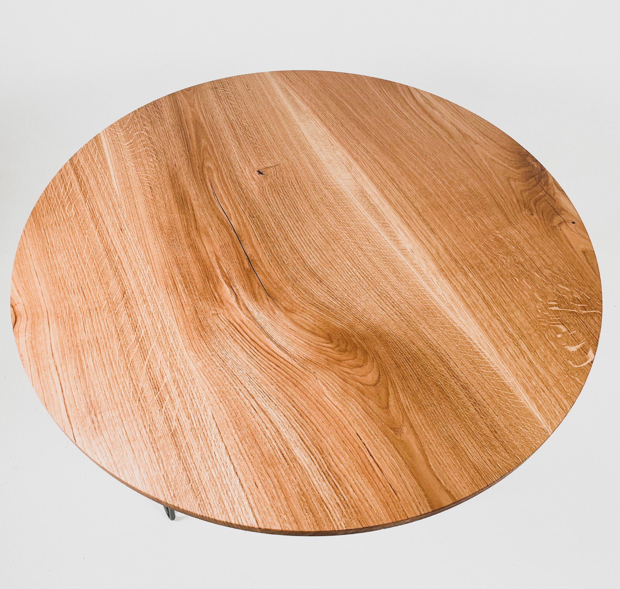 Tablero de mesa de madera de roble redondo / Madera real / Tablero de mesa  redonda / Tablero de cocina / Madera natural / Hecho a mano / Disponible en  10 colores diferentes -  España