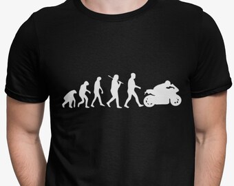T-shirt Uomo Moto D'epoca Chopper Biker - 100% Cotone Pretrattato