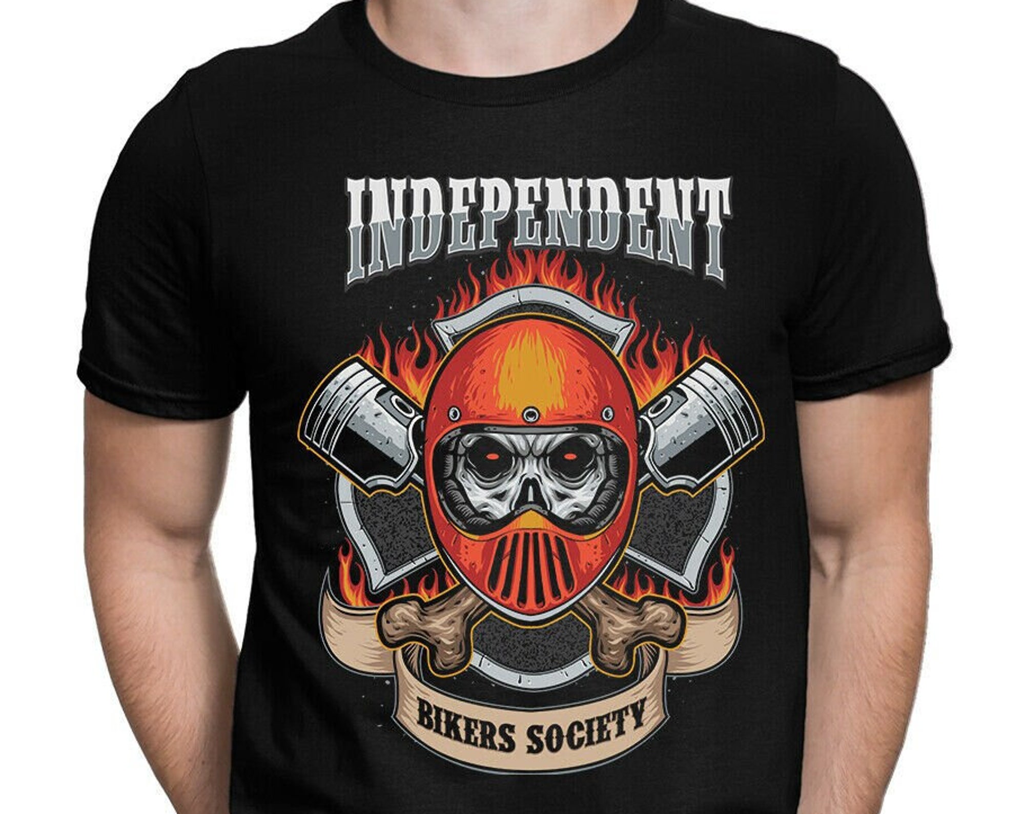 Discover Independent Biker Men's T-Shirt Motorcycle Motorbike