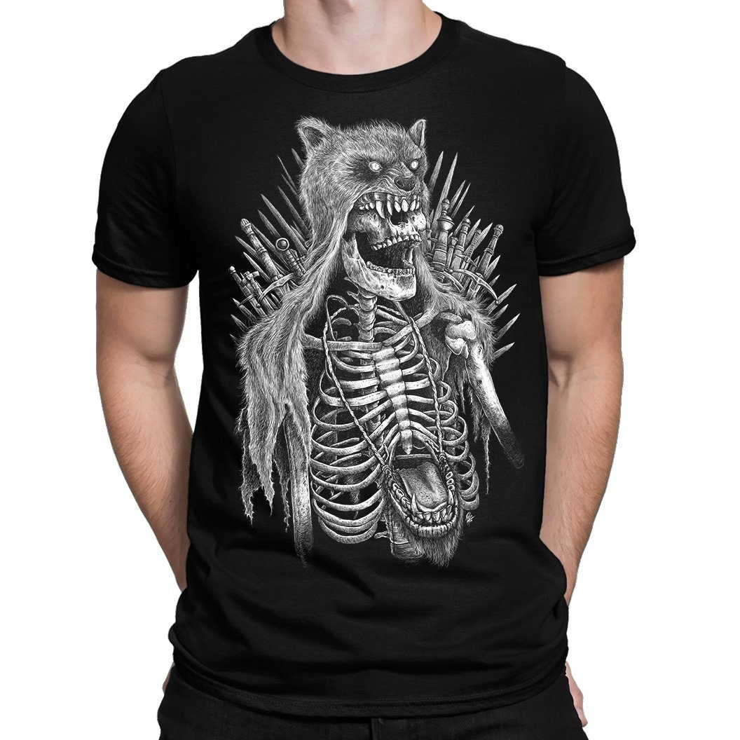 Discover Skeleton Hunter Mens T-Shirt Undead skull biker gothic