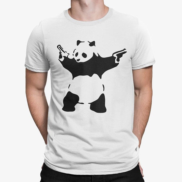 Banksy Panda Mens T-Shirt Urban artist graffiti