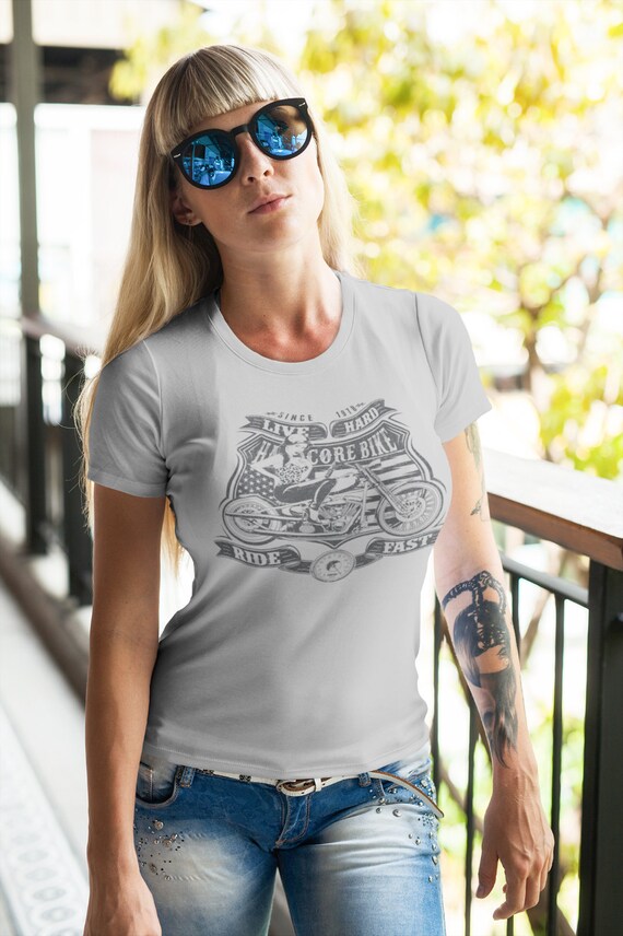Womens motorcycle top t shirt