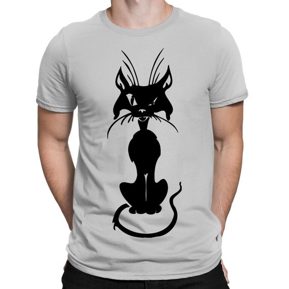 Black Cat Mens T-shirt Screen Printed -  Canada