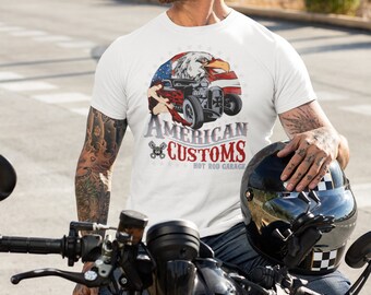 Hot Rod Garage American Customs Herren T-Shirt | Siebdruck