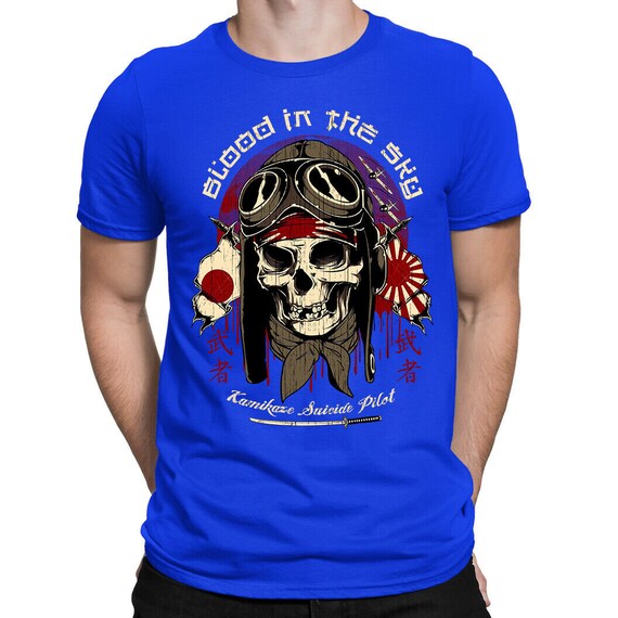 Kamikaze Pilot Japan Skull Men's T-shirt DTG Printed Japanese - Etsy Finland