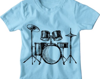 Drummer drum kit Kids Boys Girls T-Shirt Childrens tshirt