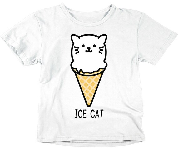 Cat ice top cream shirt