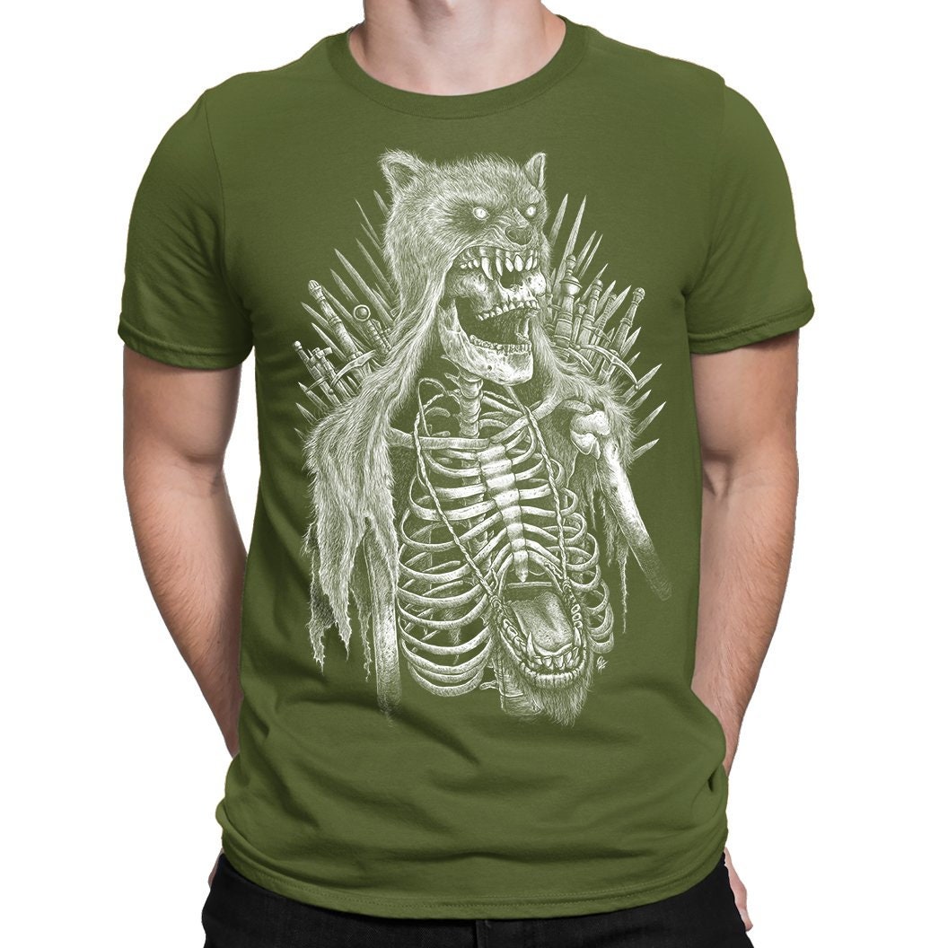 Discover Skeleton Hunter Mens T-Shirt Undead skull biker gothic