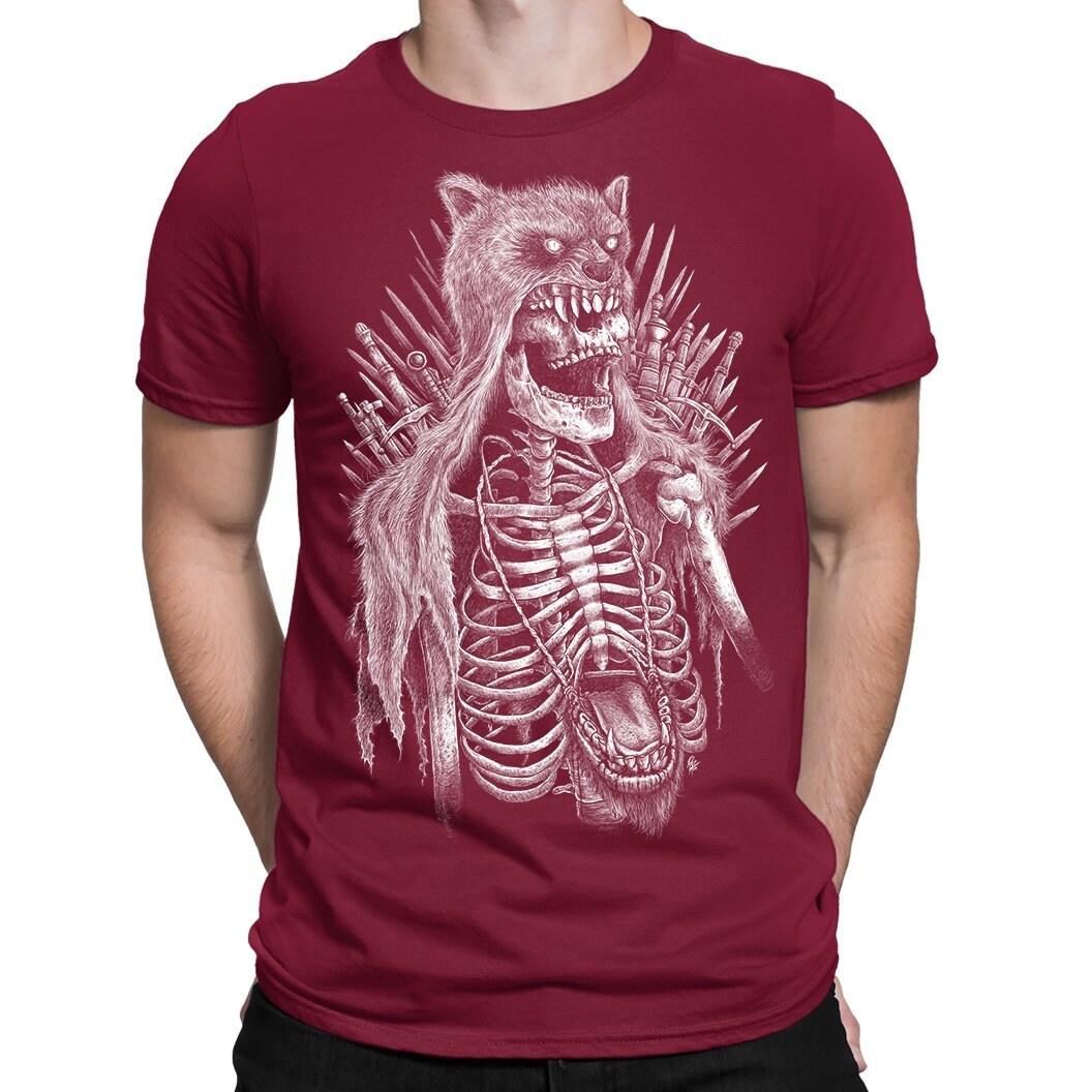 Discover Skeleton Hunter Mens T-Shirt Undead skull biker gothic