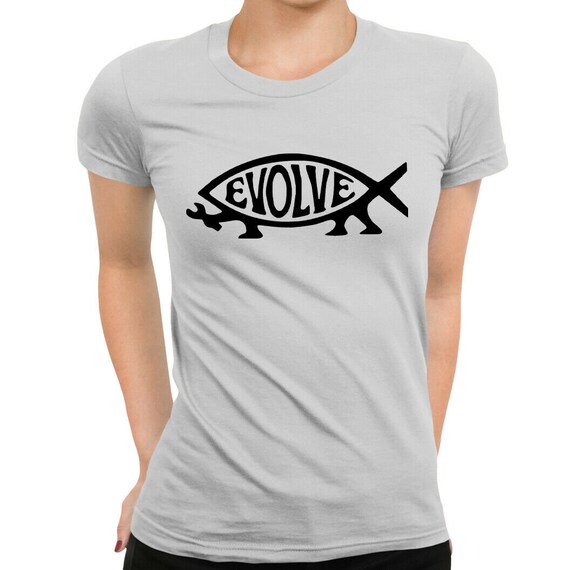 Darwin fish t shirt outlet