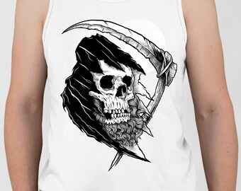 The Grim Reaper Mens Tank Top | Screen Printed Vest