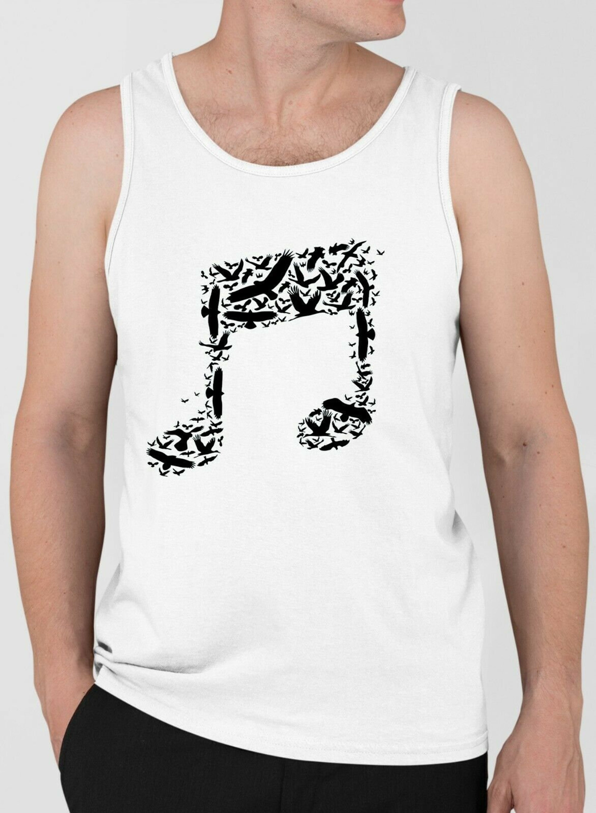 Discover Birds Music Note Tank Top | Screen Printed Vest