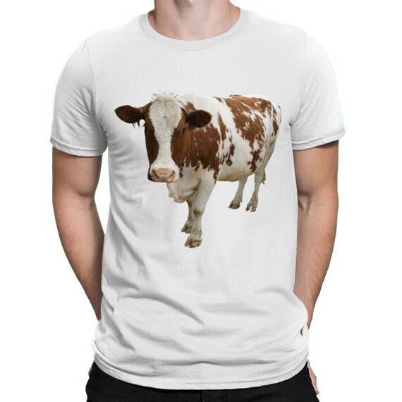 Jersey Cow Mens T-shirt Screen Printed 
