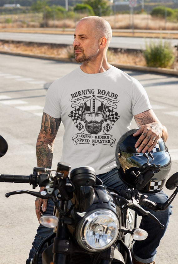 Legend Riders Biker Moto Moto T Shirt Uomo Serigrafato Etsy Italia
