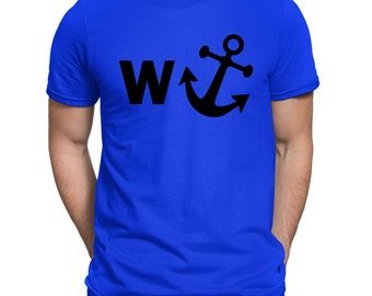 W Anchor Rude Funny Offensive Men's T-Shirt | Screen Printed