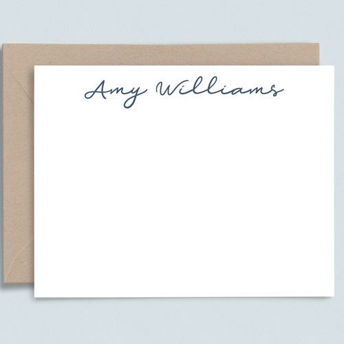 Personalized Folded Note Cards Stationery Set of 10 With Etsy