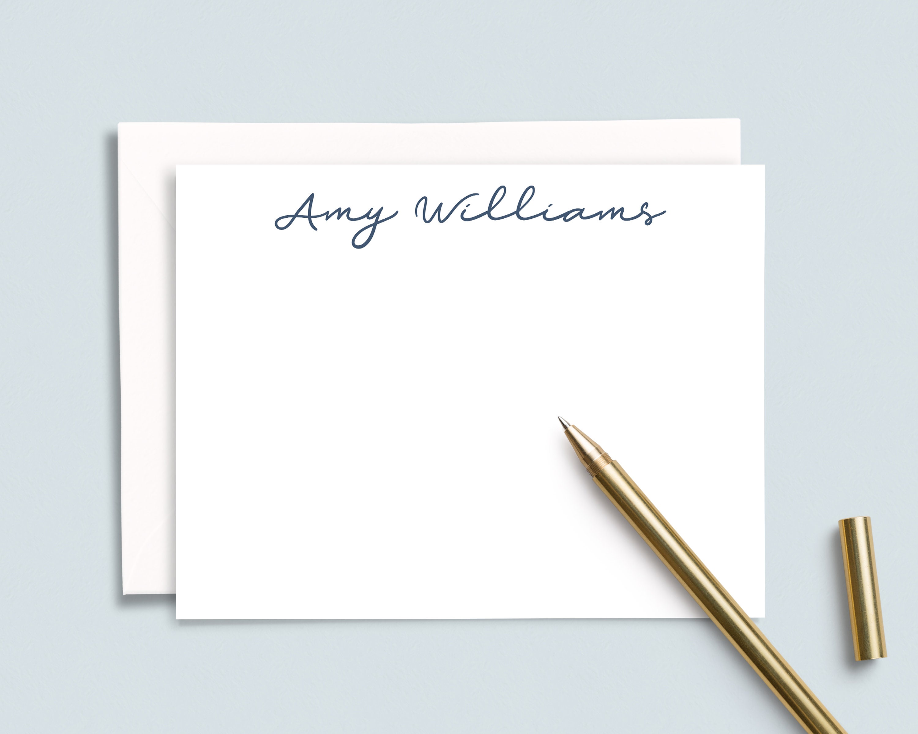 Custom script stationery set 10 personalized note cards with | Etsy