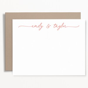 Personalized Flat Note Cards with Envelopes Thank You Card Set Personalized Flat Note Cards with Envelopes Thank You Card Set