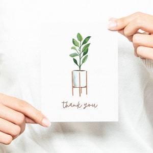 House Plant Thank You Cards Set of 8 Eco-friendly Blank Note | Etsy