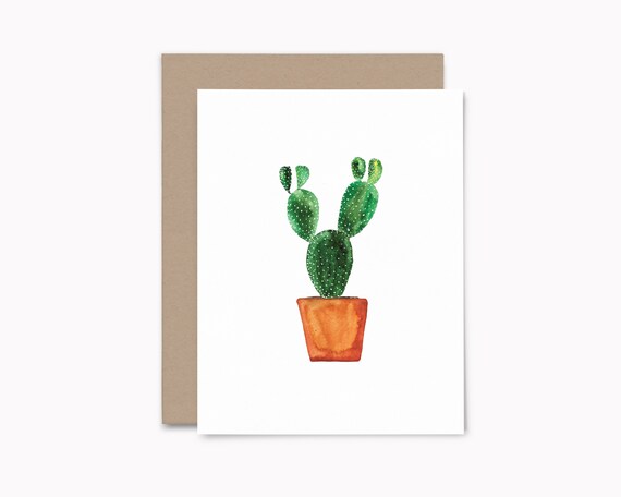 Personalized Succulent Cactus FLAT CARD Stationery Set for Women, Modern  Rustic Stationary Notecards with Envelopes - SUCCULENT FLAT