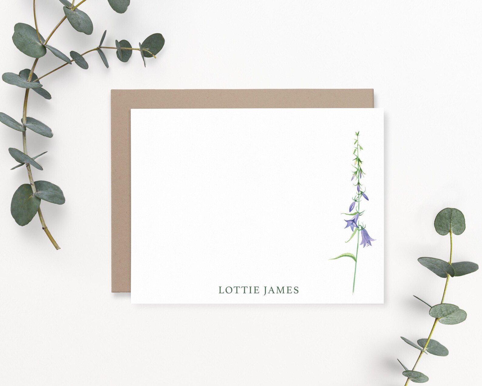 PaperRosePrintStudio Watercolor wildflower stationery set
