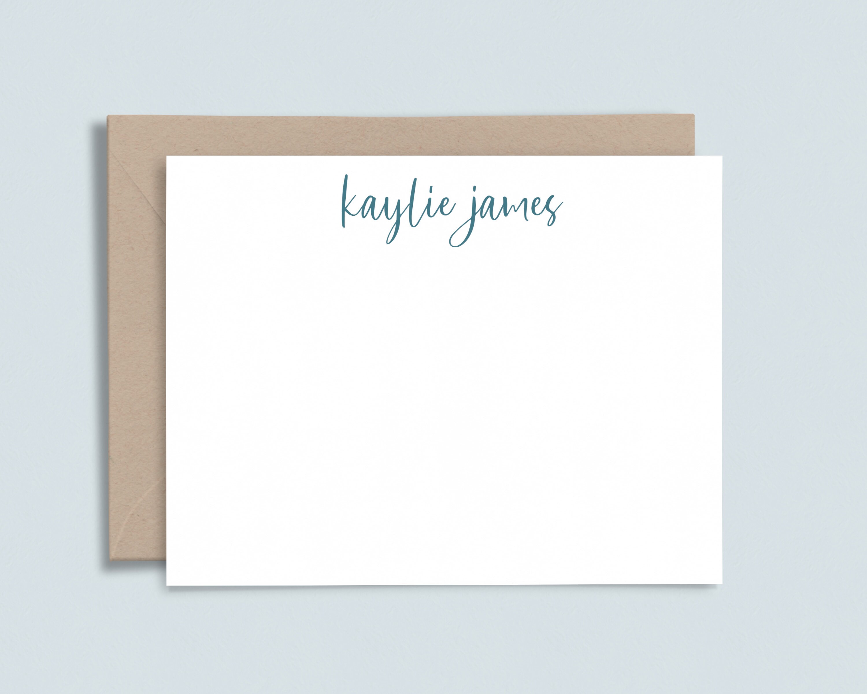 Modern Custom Note Card Set 10 Personalized Cards With Etsy