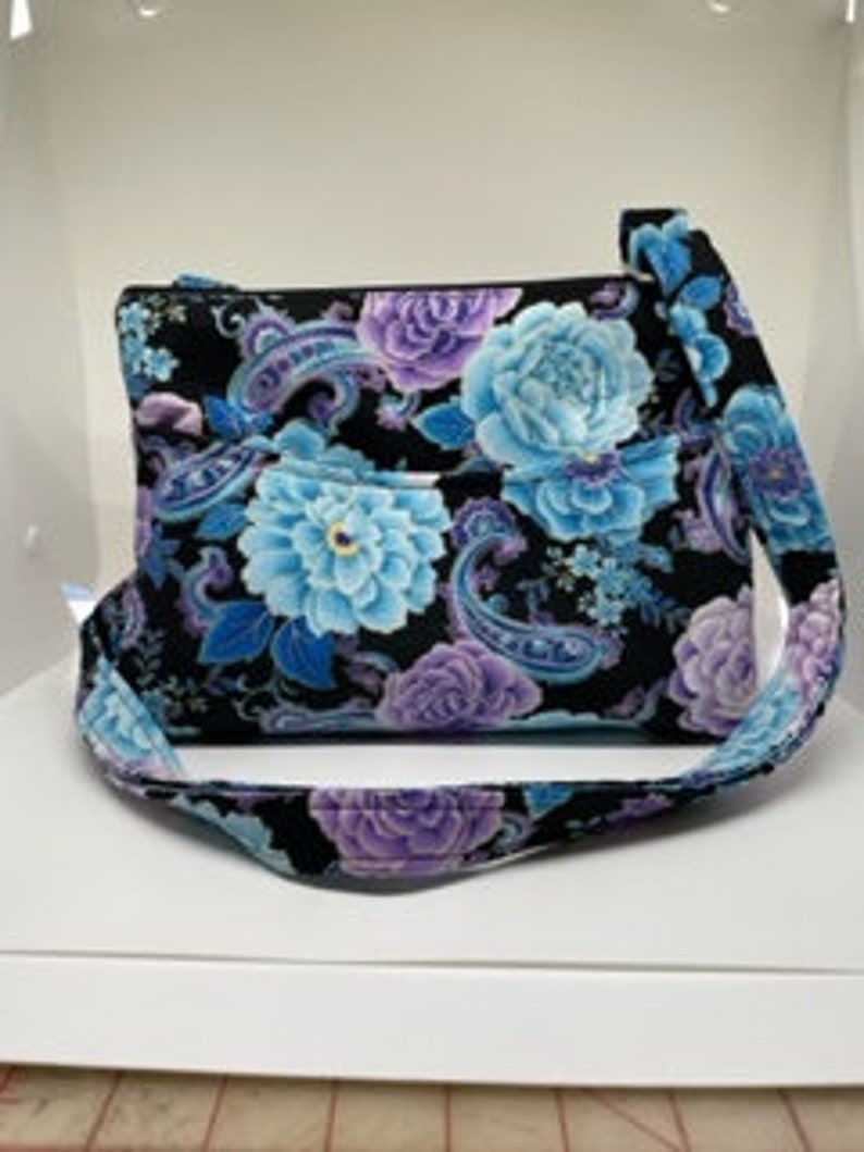 Purple Floral Amour Crossbody Bag