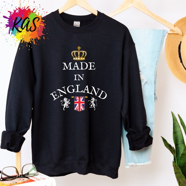 MADE In ENGLAND Unisex Cozy Gift Sweatshirt, Patriotic British London United Kingdom UK Great Britain Shirt, Where My Story Begins Tees