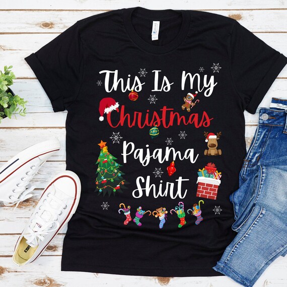 CHRISTMAS PAJAMA Pj s Top Softstyle T Shirt Funny Cute Xmas