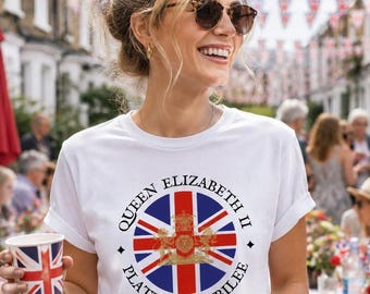 ROYAL BRITISH Platinum Jubilee 1952 - 2022 Queen Elizabeth ll T-Shirt Gift Commemorative Queen Shirt UK Union Jack Commemorative Tee Present
